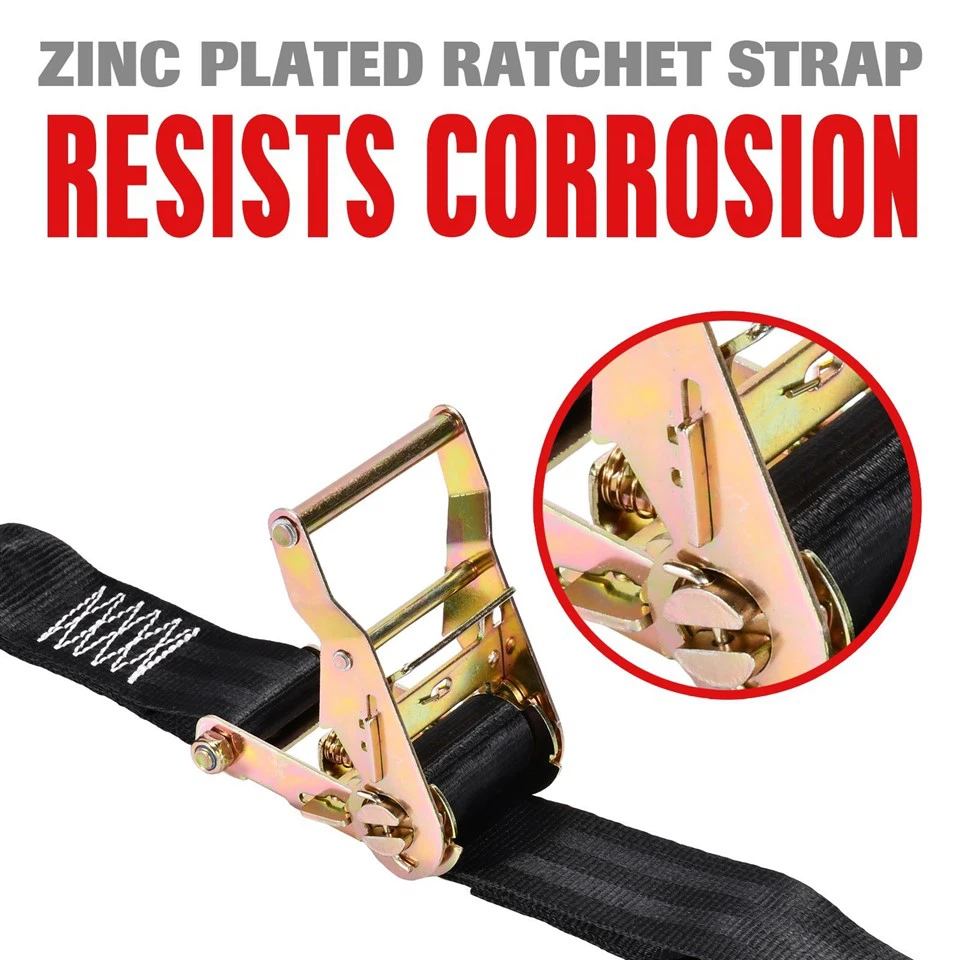 50mm High-quality Ratchet Tie-down Strap With Rubber-coated S Hook suppliers