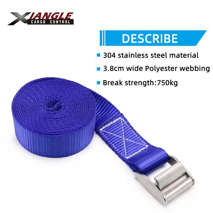 1.5'' Stainless Steel Cam Buckle Straps Cargo Belt Motorcycle Luggage