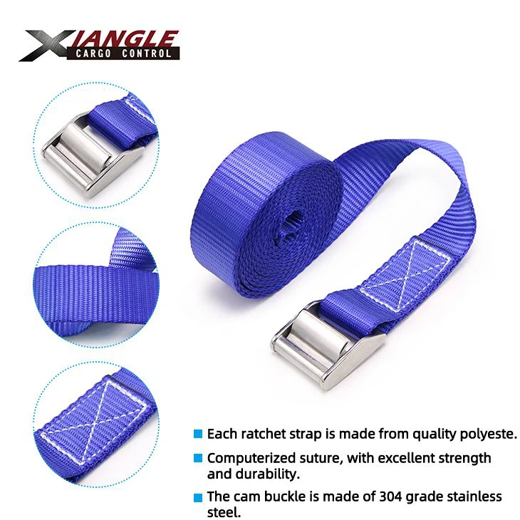 1.5'' Stainless Steel Cam Buckle Straps Cargo Belt Motorcycle Luggage