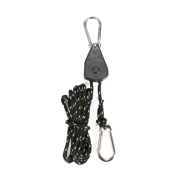 Outdoor Rope Hanger Ratchet Tie Down Strap With Carabiner Hook